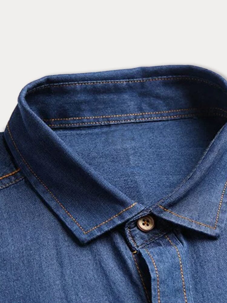 Versatile 100% Cotton Denim Shirt Shirts coofandy 