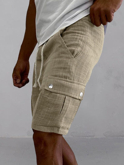 Lightweight 100% Cotton Cargo Shorts Shorts coofandy Light Khaki S 