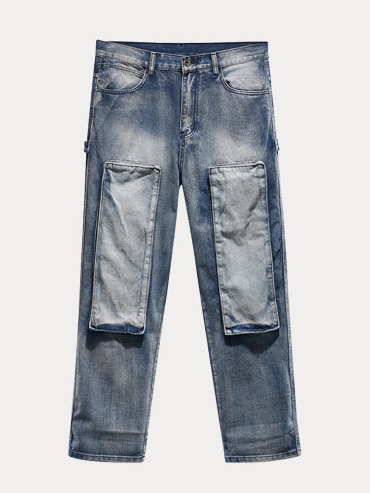 Utility Cargo Denim Jeans Pants coofandy 