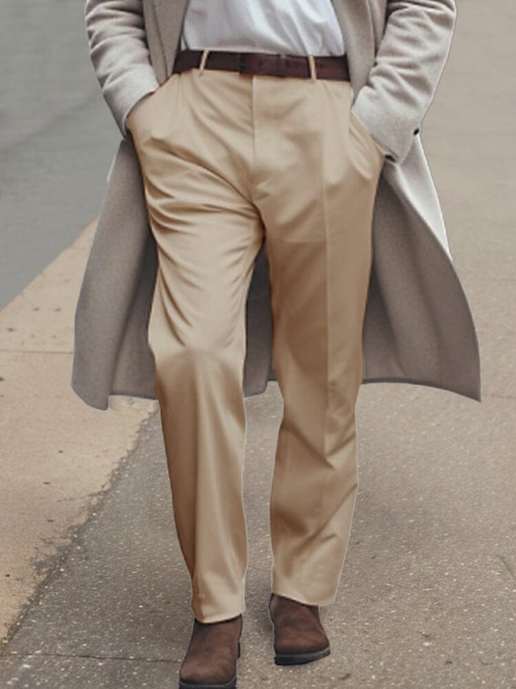 Elegant Simple Regular Fit Suit Pants