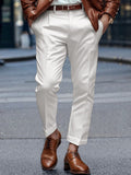 Essential Regular Fit Suit Pants Pants coofandy White S 