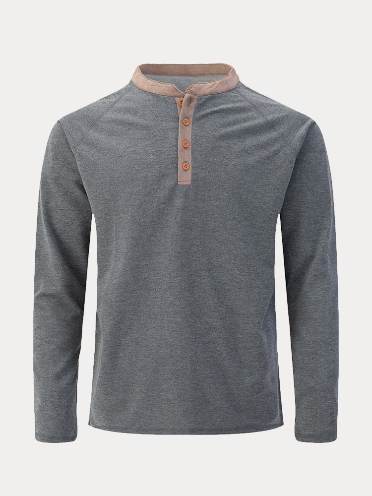 Urban Casual Soft Henley Shirt