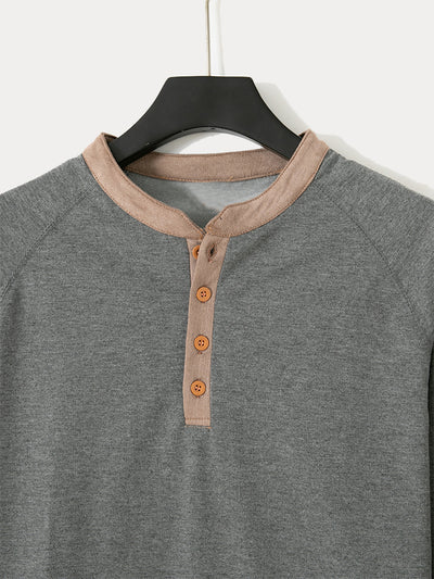 Urban Casual Soft Henley Shirt