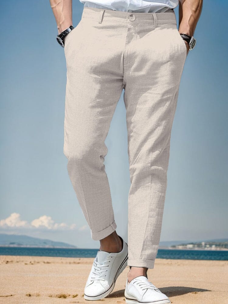 Everyday Ease Cotton Linen Tapered Pants