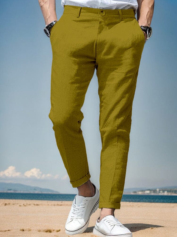 Everyday Ease Cotton Linen Tapered Pants