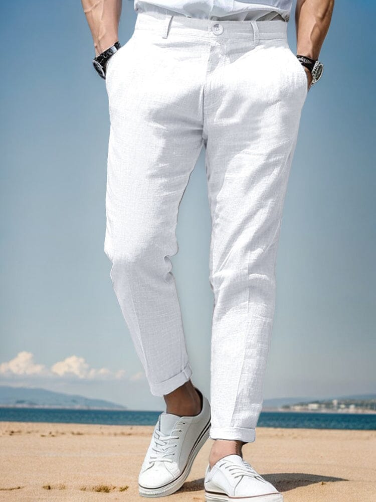 Everyday Ease Cotton Linen Tapered Pants