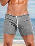 Ribbed Stretchy Athleisure Shorts Shorts coofandy Dark Gray S 