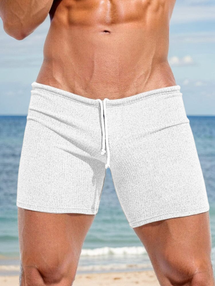 Ribbed Stretchy Athleisure Shorts