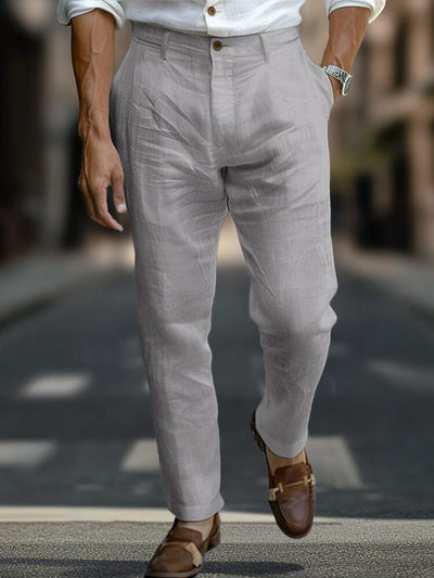 Essential Regular Fit Cotton Linen Pants