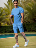 Effortless Athletic Matching Set Sports Set coofandy Blue M 