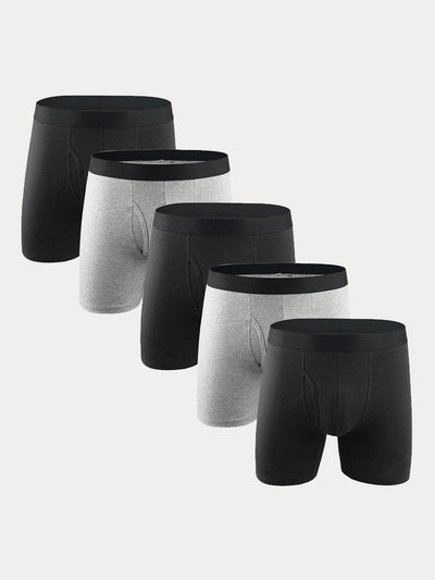 Multipacks Cotton Stretch Boxer Brief Accessories coofandy 2 Gray/3 Black S 