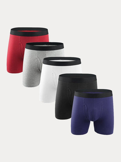 Multipacks Cotton Stretch Boxer Brief Accessories coofandy 1 Red/1 Gray/1 White/1 Black/1 Blue S 