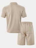 Casual Jacquard Textured Matching Set