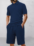 Casual Jacquard Textured Matching Set