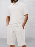 Casual Jacquard Textured Matching Set