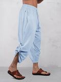 Relaxed Comfort Cotton Cropped Pants