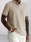 Urban Style Textured Polo Shirt