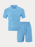 Breathable Vertical Stripe Matching Set