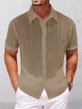 Breathable Hollow Out Textured Shirt