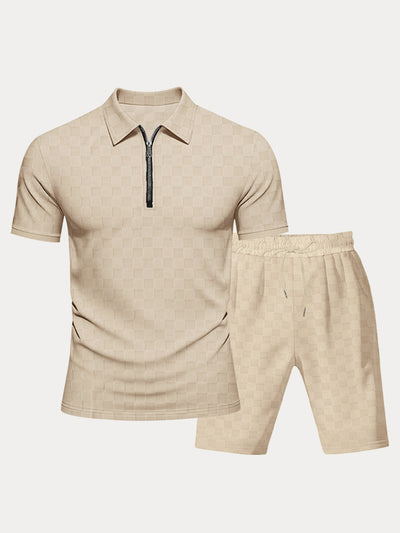 Timeless Checkered Shirt Shorts Set