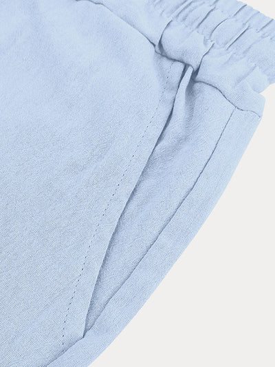 Modern Basic Cotton Shirt Shorts Set