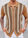 Casual Summer Jacquard Knit Shirt