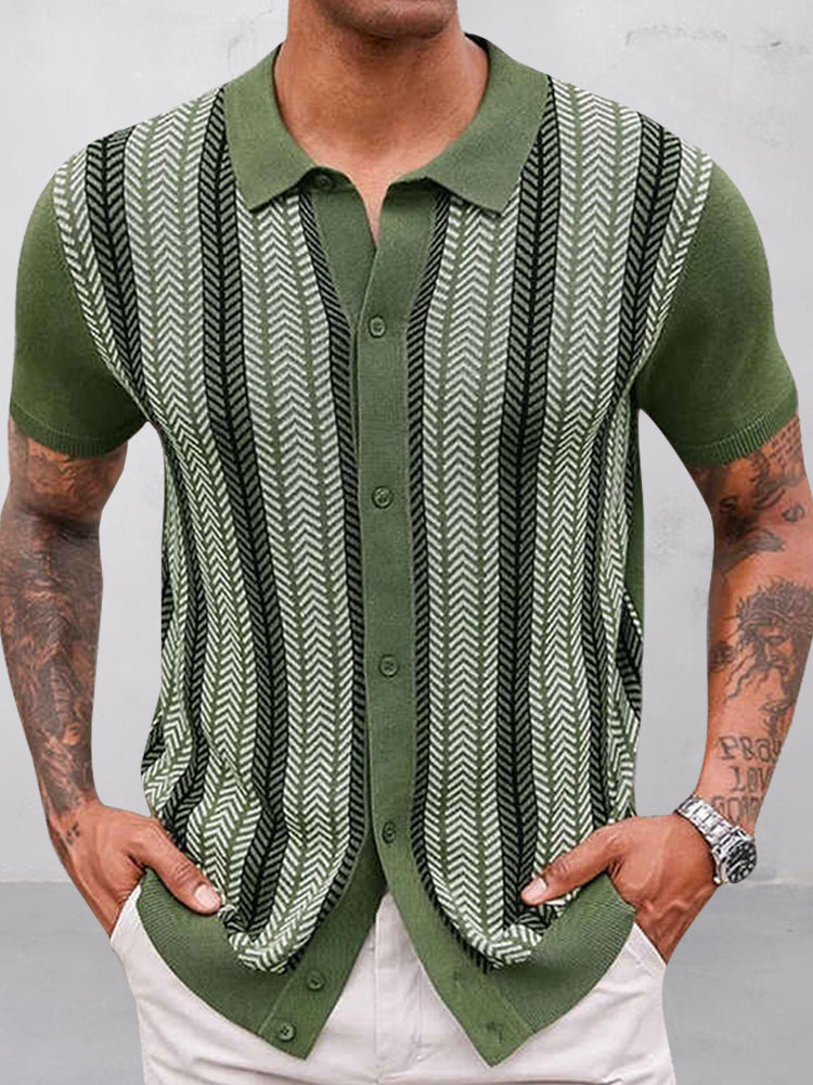 Casual Summer Jacquard Knit Shirt – COOFANDY