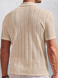 Casual Breathable Textured Knit Shirt