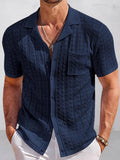 Casual Breathable Textured Knit Shirt