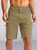 Utility Zipper Pockets Cargo Shorts