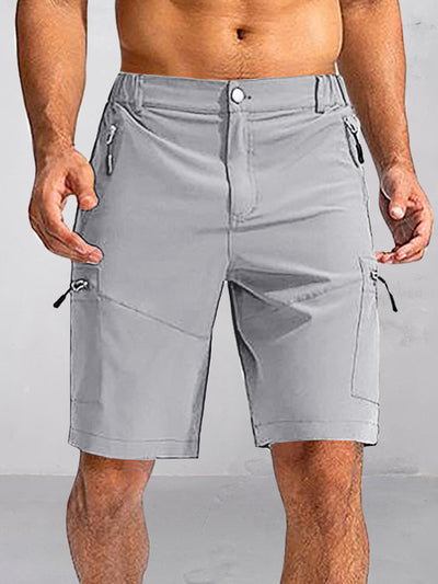 Utility Zipper Pockets Cargo Shorts