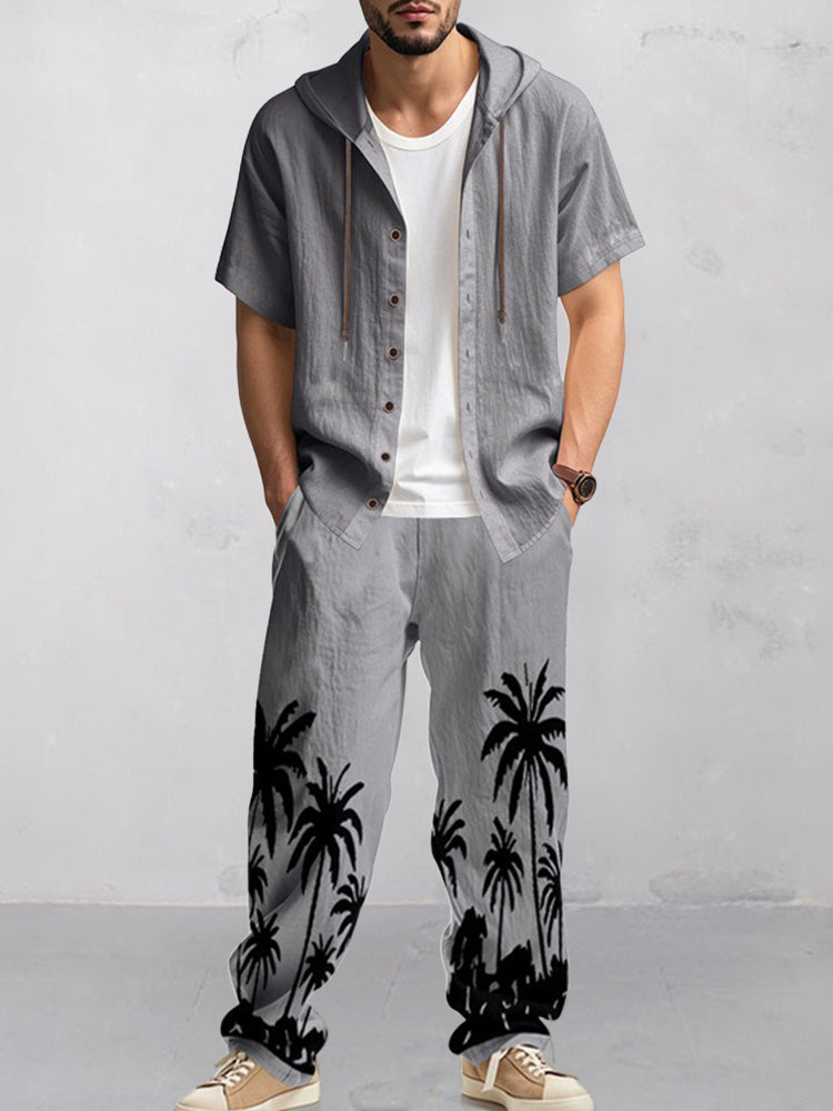 Leisure Loose Fit Cotton Vacation 2-Piece Set