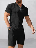 Trendy Textured Polo Shorts Outfit