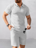 Trendy Textured Polo Shorts Outfit