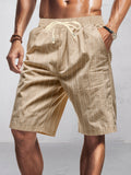 Casual 100% Cotton Stripe Shorts