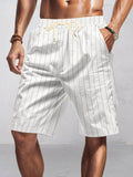 Casual 100% Cotton Stripe Shorts