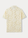 Trendy Openwork Crochet Knit Shirt