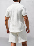 Versatile Jacquard Textured Casual Set