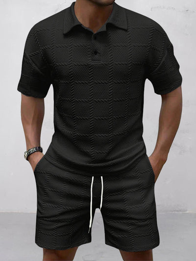 Smart Casual Jacquard Textured Set