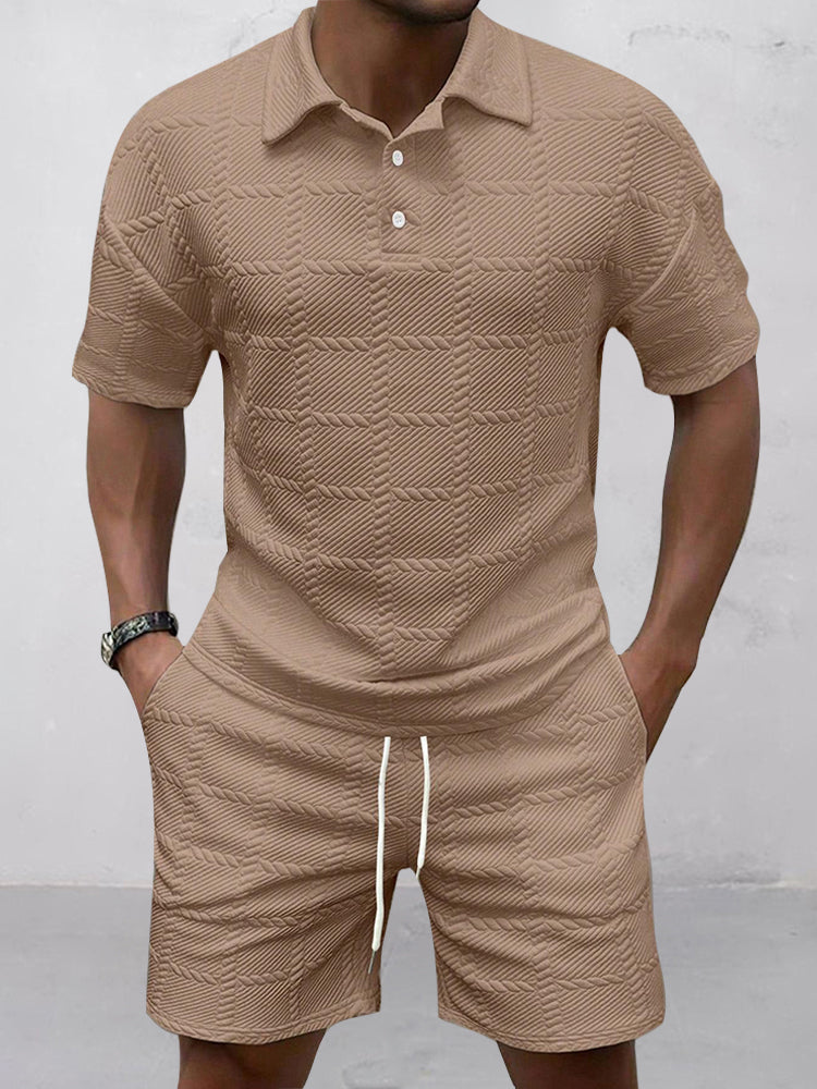 Smart Casual Jacquard Textured Set