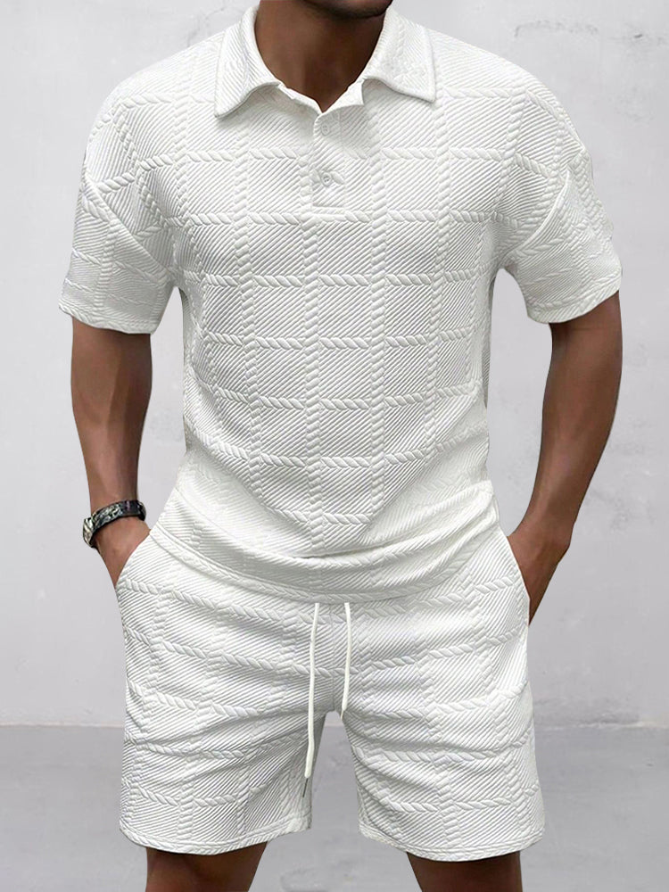 Smart Casual Jacquard Textured Set