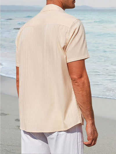 Loose Fit Textured 100% Cotton Shirt