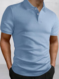 Stylish Jacquard Textured Polo Shirt