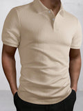 Stylish Jacquard Textured Polo Shirt