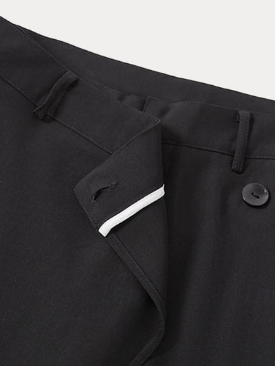 Modern Asymmetric Patchwork Suit Pants