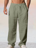 Casual 100% Cotton Drawstring Waist Pants