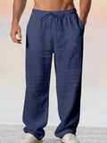 Casual 100% Cotton Drawstring Waist Pants