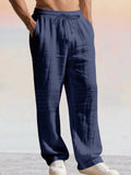 Casual 100% Cotton Drawstring Waist Pants