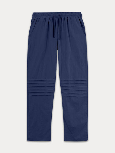 Casual 100% Cotton Drawstring Waist Pants