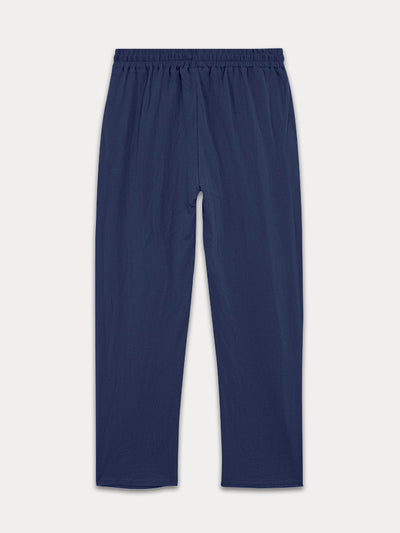 Casual 100% Cotton Drawstring Waist Pants